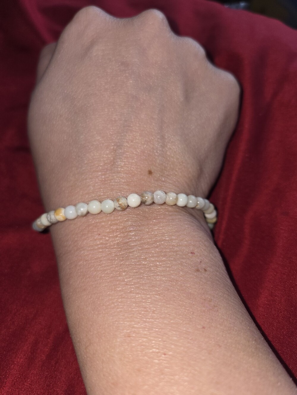 Crazy Lace Agate 4mm Bracelet — Handmade Natural Gemstone Jewelry. 401